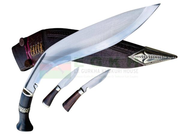 Replica-WWI-Issue-19th-Century-Nepalese-Gurkha-Long-Leaf-Kukri-Fighting-Knife-Handmade-by-Ex-Gurkha-Kukri-House-in-Nepal