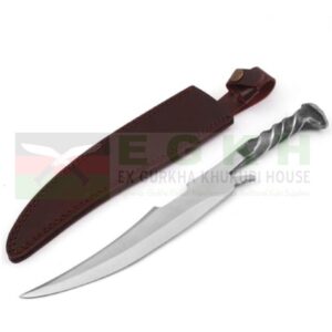 10.5-Inch-Blade-Custom-Hand-Forged-Clip-Point-Locomotive-Railroad-Spike-Knife-Hunting-Knife-Bushcraft-and-Gardening-Razor-Sharp-Blade