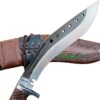 10.5″-Blade-Trinity-Service-Best-Working-Khukuri-Brown-Sheath-Military-KnivesHandmade-In-Nepal