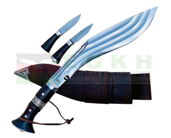 12 inch Tin Chirra (3 Fuller) The Beast Khukuri | Full Tang Wooden Handle Kukri