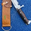 12-Inch-Drakos-Leather-Sheath-Hand-Tooled-Dragon-Scale-Engraving-Custom-KhukuriKnife-Steel-Guard-Pommel