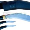 10.25-inch-Authentic-Service-1-Official-Issue-Blade-Military-Kukri-Rat-tail-tang-water-buffalo-horn-handle-Black-leather-sheath-Khukuri