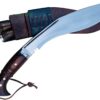 12-inch-Carbon-Steel-Full-Tang-Blade-Survival-Khukuri-Rosewood-Handle-with-Lanyard-Hole-Leather-Sheath