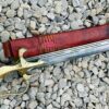 24-Inch-Blade-Historical-Nepali-Talwar-Sword-Saber-Talwar-Traditional-Raja-Sword-Decorative-Handmade-Hunting-and-Battle-Sword-Gold-Silver-Brown