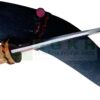 11-inch-Traditional-Carving-Handle-Historic-Khukuri-Rat-tail-tang-Highly-polished-blade-with-Black-Leather-Sheath-Handmade-by-EGKH-in-Nepal