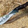 12-inch-Blade-Custom-Hand-Forged-Knife-with-engraving-in-the-blade-Sheath-and-Handle-Full-Tang-Blade-knife-Outdoor-Survival-Kukri-Khukuri-Silver-Black-Brown