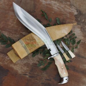 12-inch-Blade-and-Overall-18-Inch-Long-American-Eagle-Full-Angkhola-Traditional-Real-Handmade-Khukuri-Handle-and-Leather-Scabbard