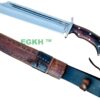 15-inch-blade-Conqueror-Knife-With-Leather-Sheath-5160-Carbon-Steel-Blade-Gripper-Rose-Wood-Handle-with-Guard-Hand-made-in-Nepal-Brown-Black-Silver