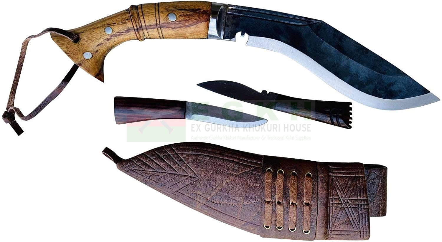 8-Inch-Custom-Hancy-Angkhola-Rust-Free-Kukri-with-Brown-Leather-Sheath-Handmade-by-Ex-Army-Khukuri-House-in-Nepa