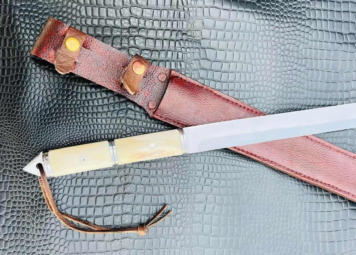 21 inch Yak Bone Handle Tanto Sword