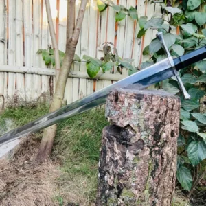 38.5" Custom Black Handle Viking Long Sword - Hand Forged in Nepal