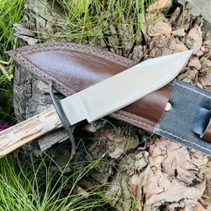 6.5" Blade Tactical High Carbon Steel Bowie Knife With Sheath